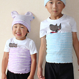 キッズ のびのび パイル&ガーゼ腹巻き