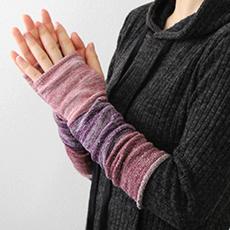 内絹外綿 2WAY アームウォーマー