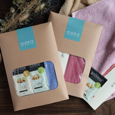 メール便プチギフト<ホテルビッグフェイスタオル&入浴剤>