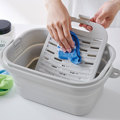 折りたためる つけ置き洗いバケツ