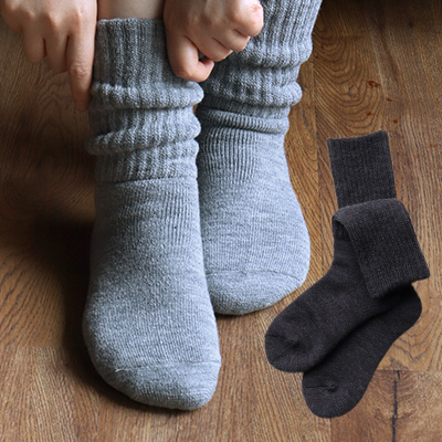 2重編み ゆったり靴下