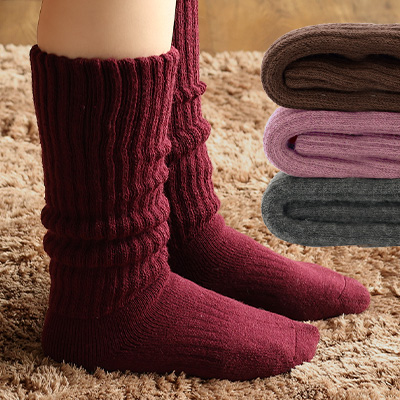 あったか2重編み靴下