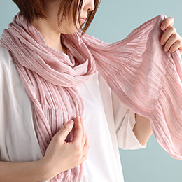 UVカットコットンガーゼマフラー