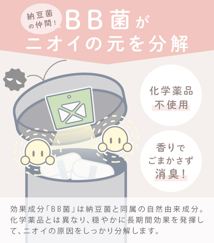 おむつゴミ箱用 消臭剤 貼るタイプ