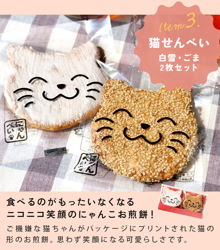 今治タオル うちのニャンコ 毛並みハンカチ＋フェイスタオル＆猫せんべい