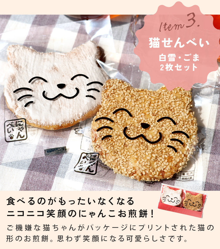 今治タオル うちのニャンコ 毛並みハンカチ＋フェイスタオル＆猫せんべい