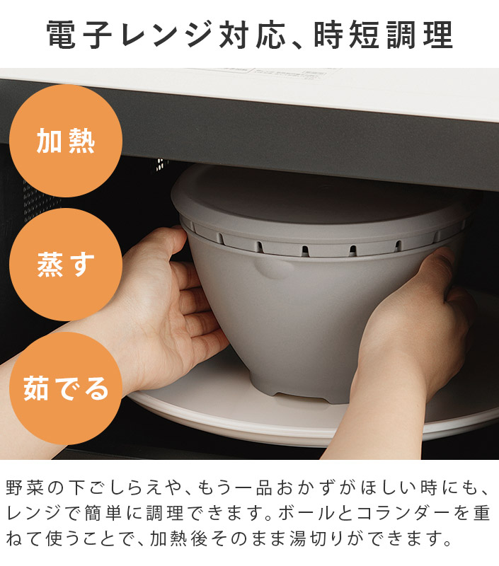 電子レンジ対応、時短調理